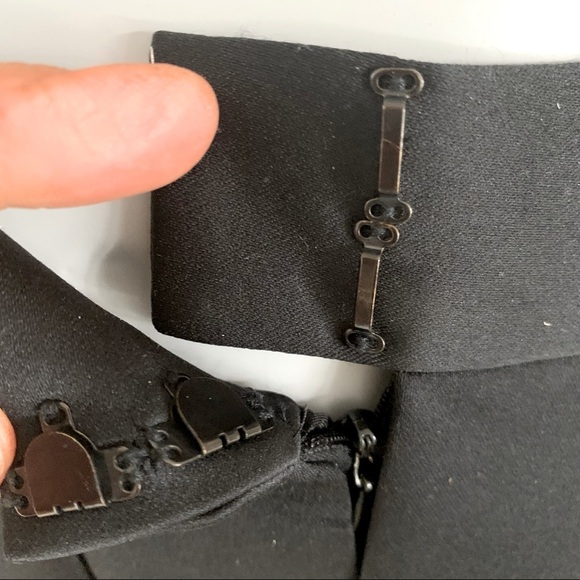 OLEG CASSINI Vintage Neiman Marcus Black Tie Black Satin Pleated Evening Skirt - Picture 12 of 15